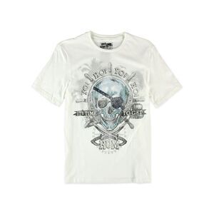 No Borders Mens It's Time To Get Rum Graphic T-Shirt, White, NWT